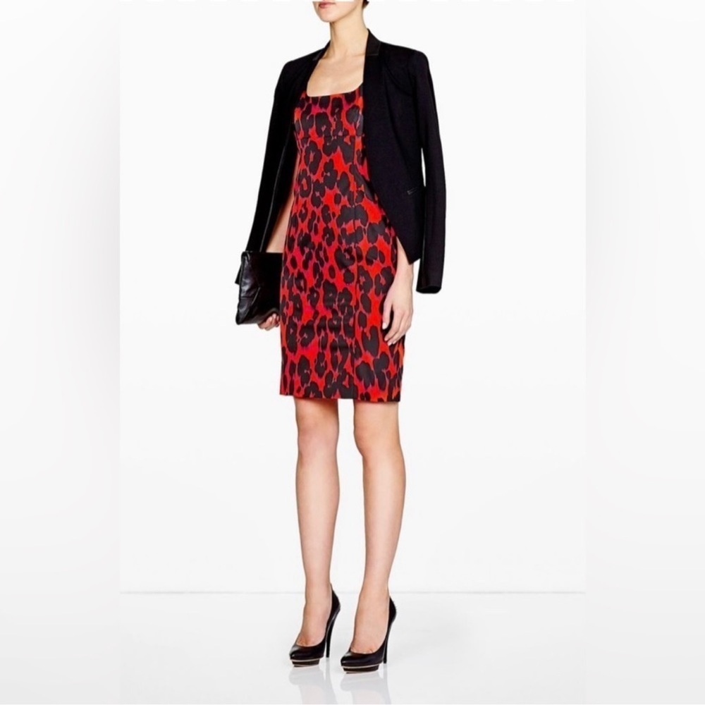 Moschino Animal Print Cotton Dress 12 Us Nwot